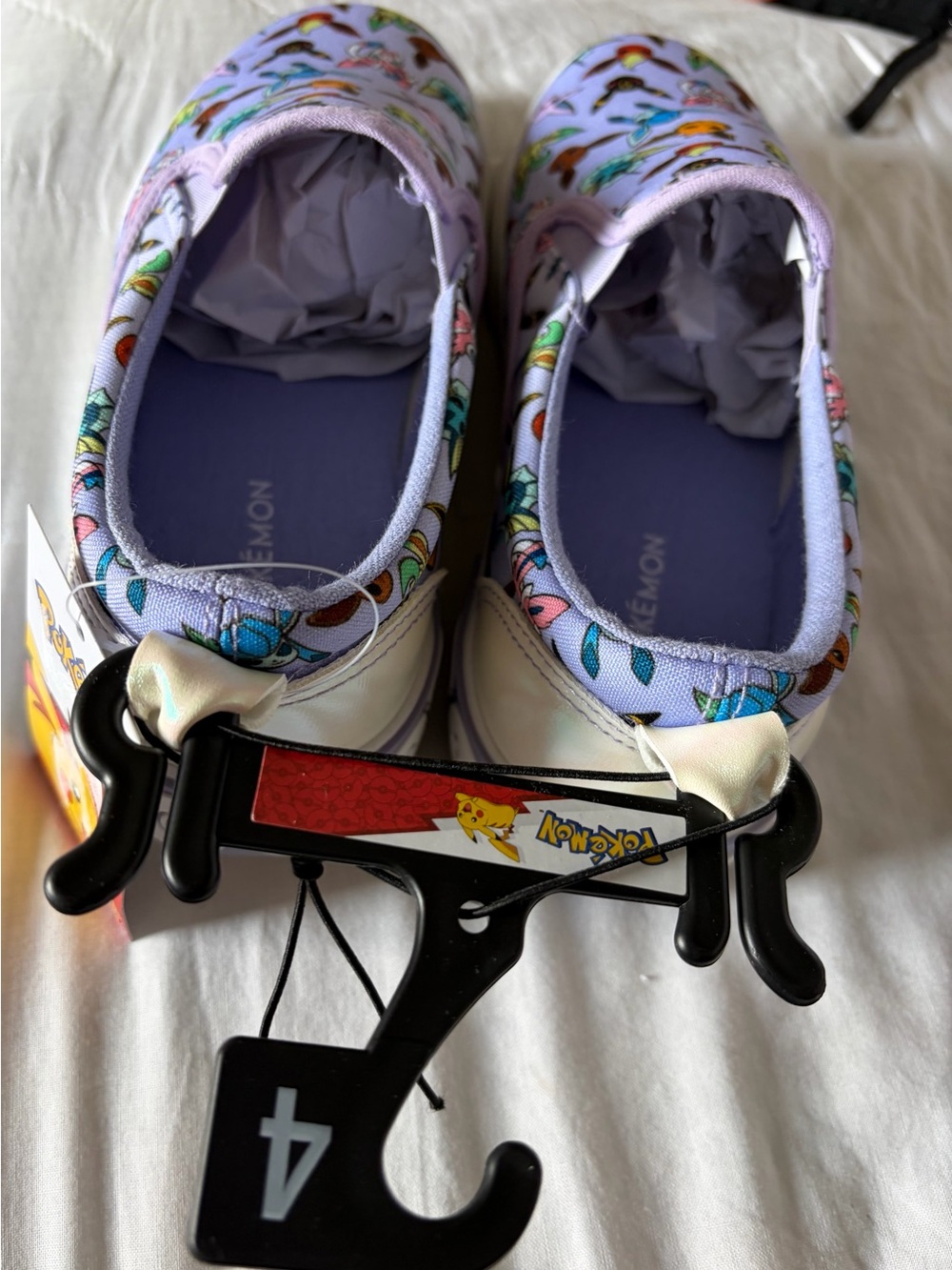Pokemon Lavender Eevee Evolution Slip-On Sneakers - Picture 3 of 5